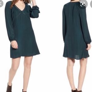 Hinge Teal Long Sleeve Dress